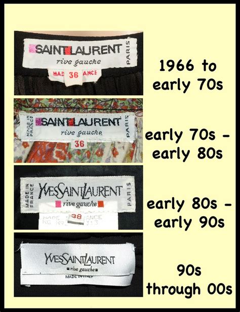 Yves Saint Laurent labels 